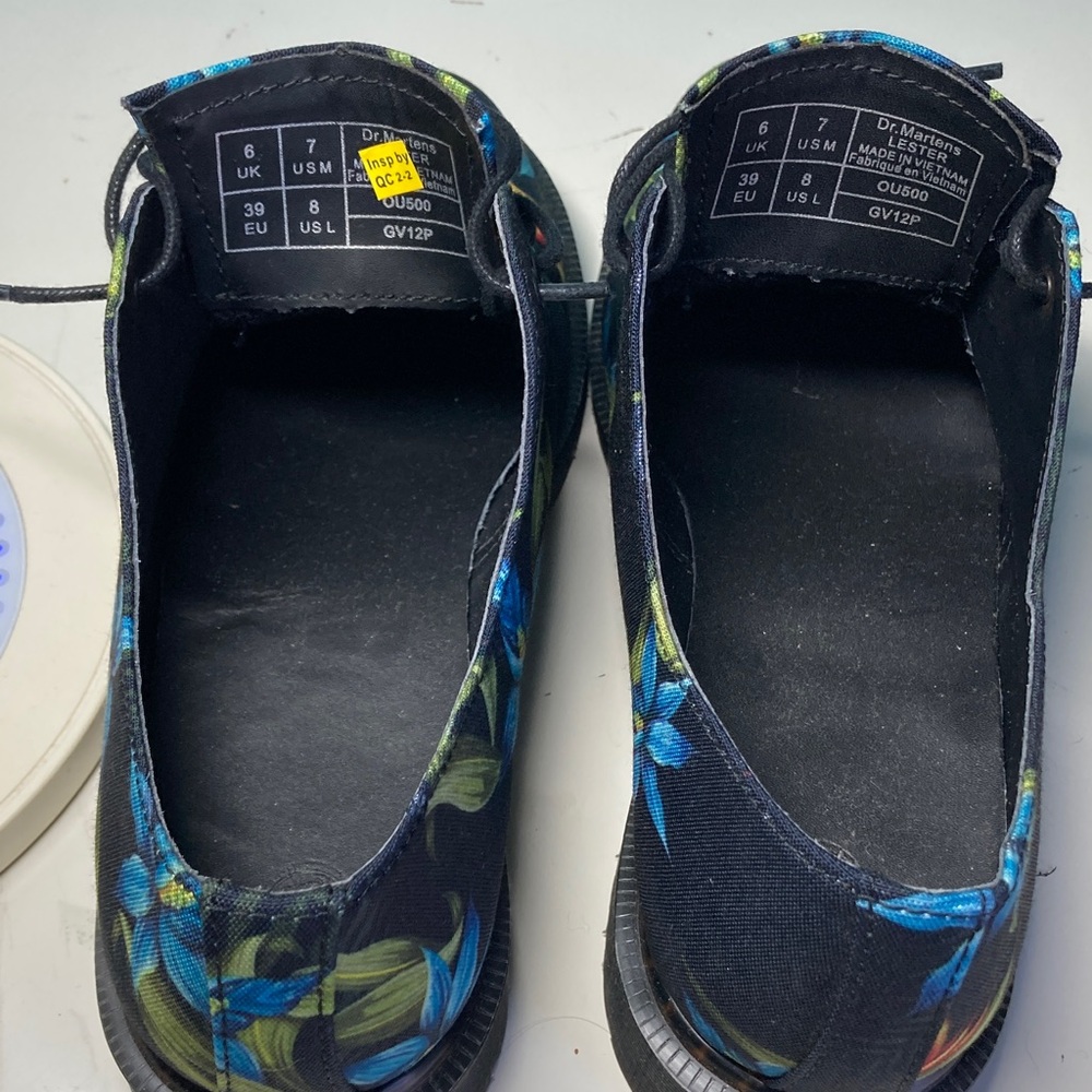 Dr Martens Floral Patterned Lace Up Shoes Size 39 Womens 8.5 New & Unworn - Picture 14 of 15